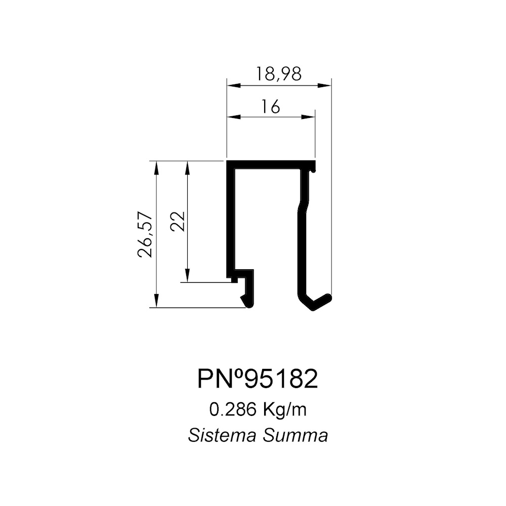 CONTRAVIDRIO PARA HUECO DE 44.50MM PINTADO NEGRO MATE