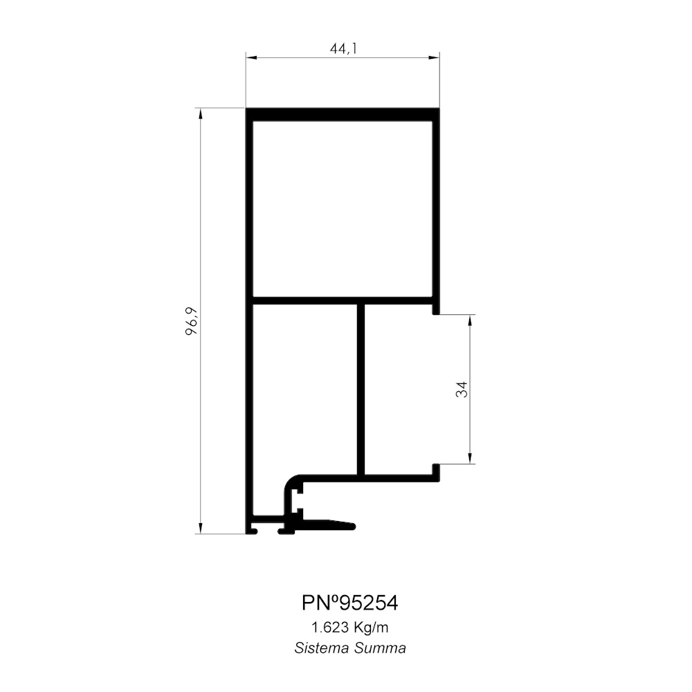 ENGANCHE REFORZADO CHICO SUMMA SLIM PINTADO GRIS MICROTEXTURADO
