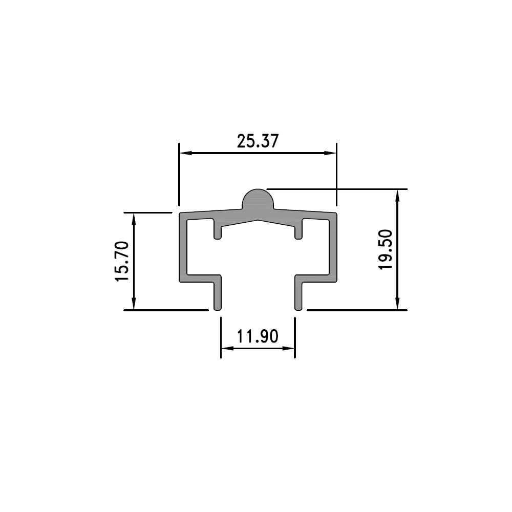 POSTIZO UMBRAL 3 GU&Iacute;AS PARA MOSQUITERO ANODIZADO NATURAL